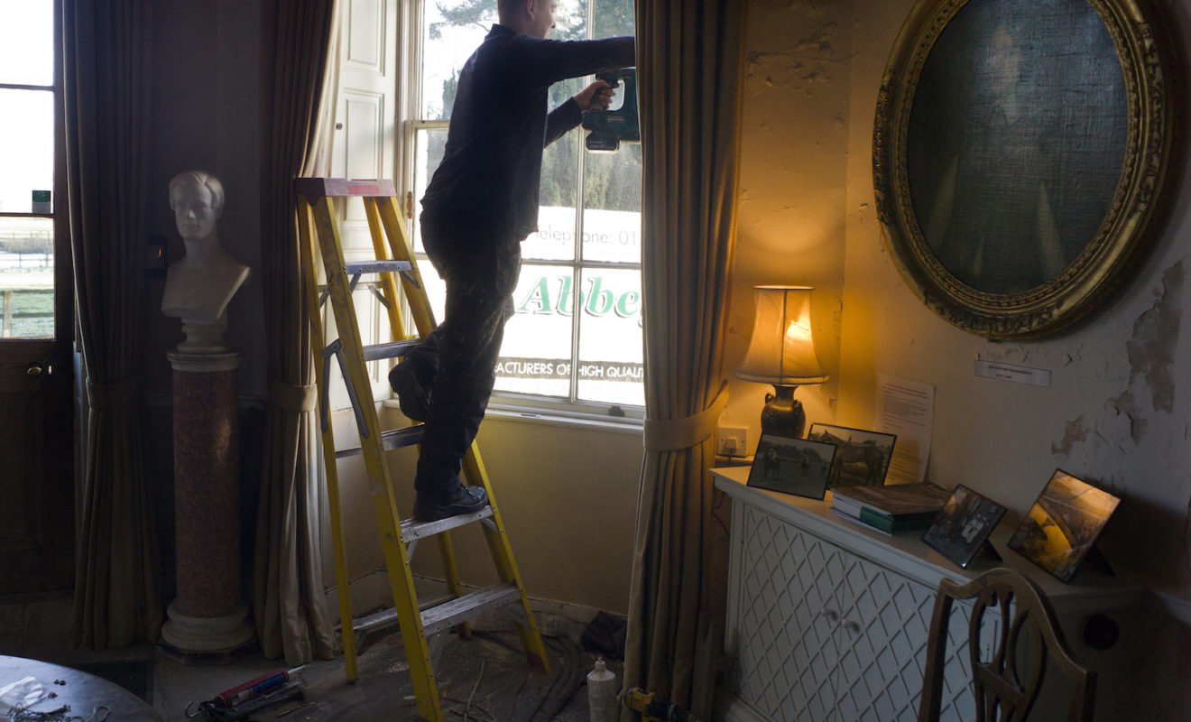 Person Restoring Window