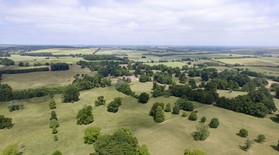 South Ormsby Estate and Hall from the air