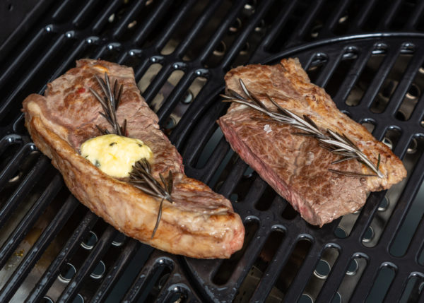 Lincoln Red Steaks on the BBQ