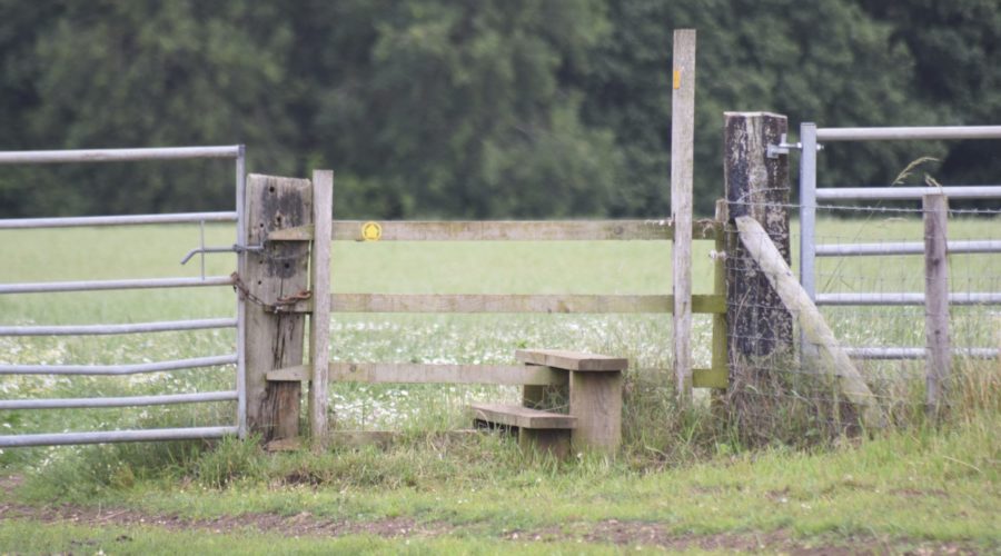 A fence in the Lincolnshire Wolds