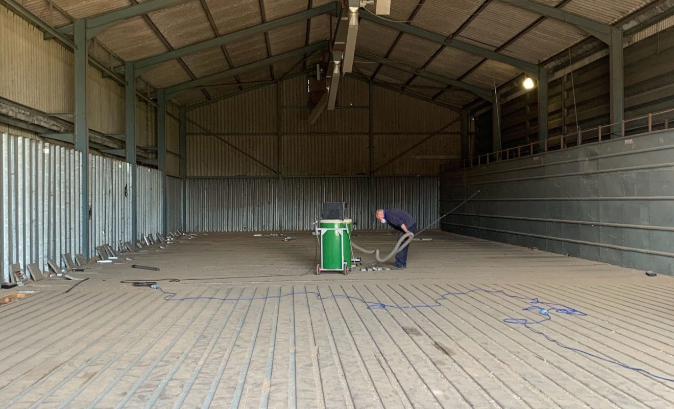Cleaning Grain Store
