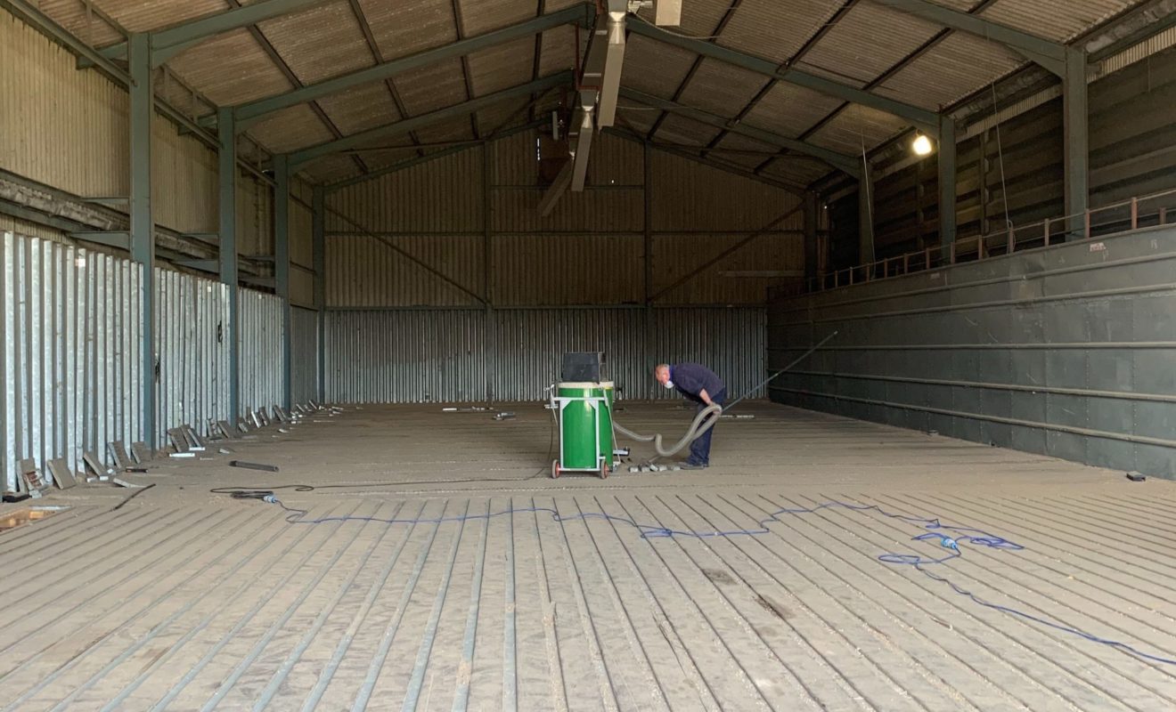 Cleaning Grain Store