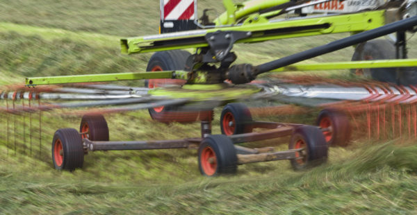Farming equipment at work in Lincolnshire