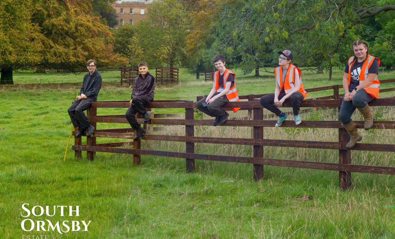 Members of the Saturday Club sat on a fence