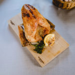 Pasture-Fed Turkey Crown on chopping board
