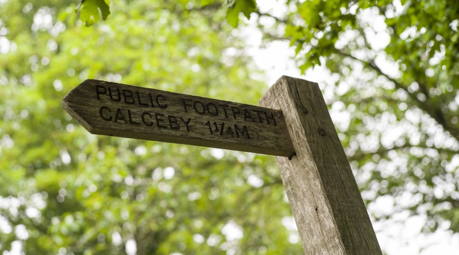 Wooden Footpath Sign