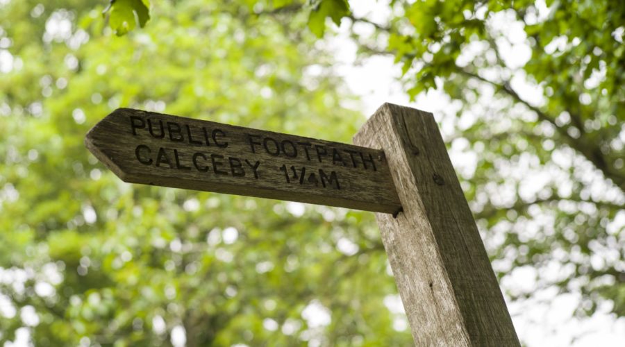 Wooden Footpath Sign